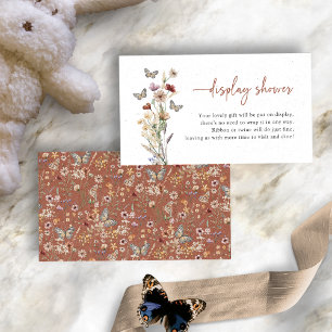 Carte D'accompagnement Fleur sauvage en terre cuite Boho douche