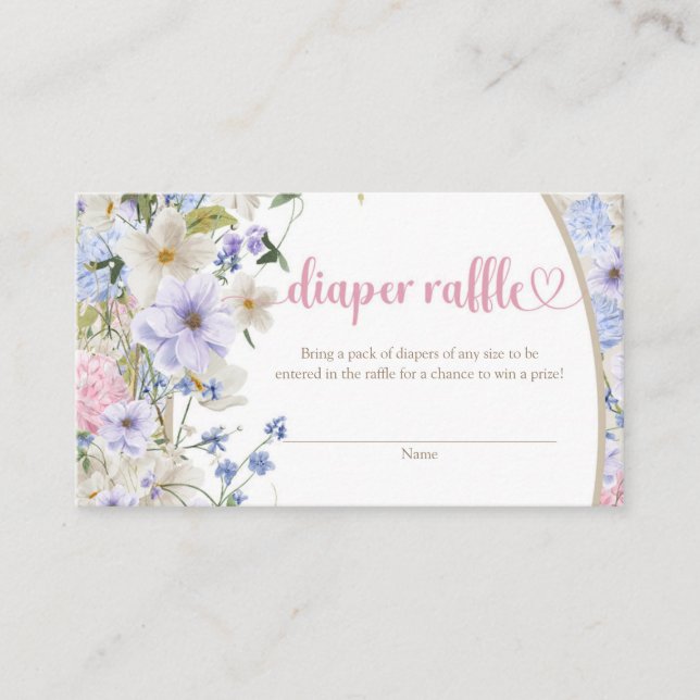 Carte D'accompagnement Fleur sauvage ivoire pastel rose pâle tombole tomb (Devant)