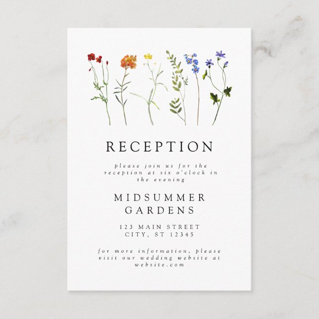 Carte D'accompagnement Fleur sauvage LGBTQ Gay pride Informations de réce (Devant)