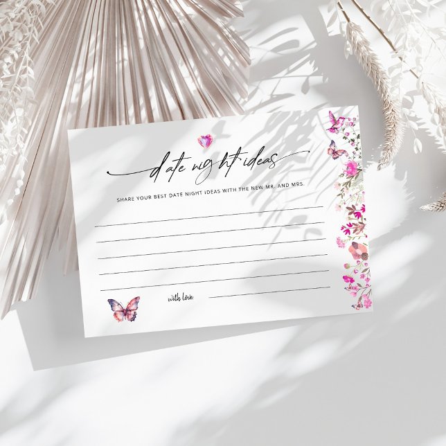 Carte D'accompagnement Fleur sauvage romantique Date Nuit Idées Fête des  (Créateur téléchargé)