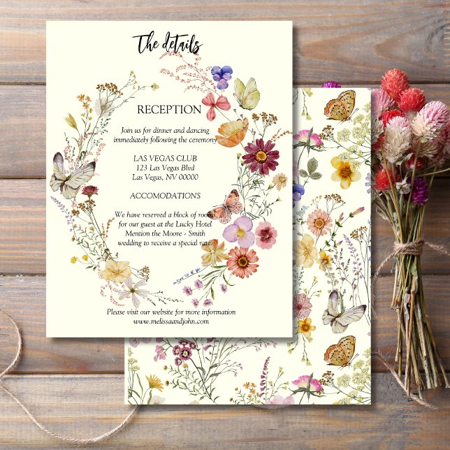 Carte D'accompagnement Fleur sauvage rustique Boho (Créateur téléchargé)