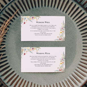 Carte D'accompagnement Fleur sauvage simple Mariage Lavender Wish