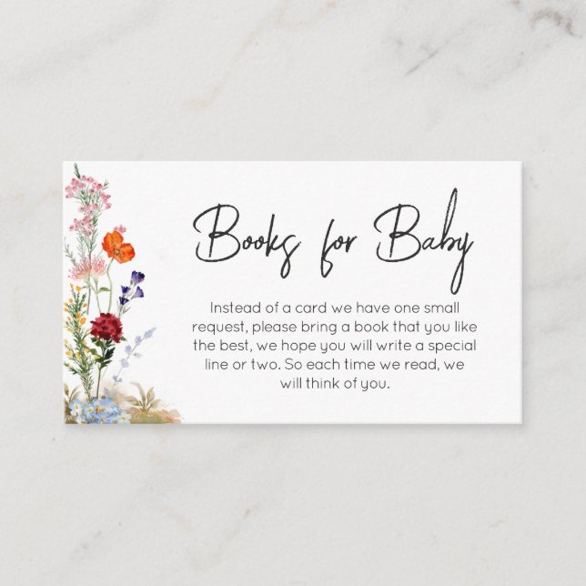 Carte D'accompagnement Fleur sauvage Spring Baby in Bloom Livres pour béb (Devant)