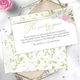 Carte D'accompagnement Fleur sauvage The Panty Game Fête des mariées