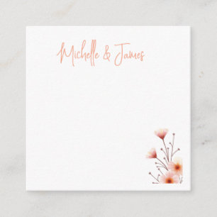 Carte D'accompagnement Fleurs aquarelles professionnelles tendance