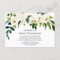 Fleurs blanches Élégant mariage sécurité COVID-19