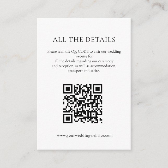 Carte D'accompagnement Fleurs bleues douces et roses Détails du Mariage Q (Devant)
