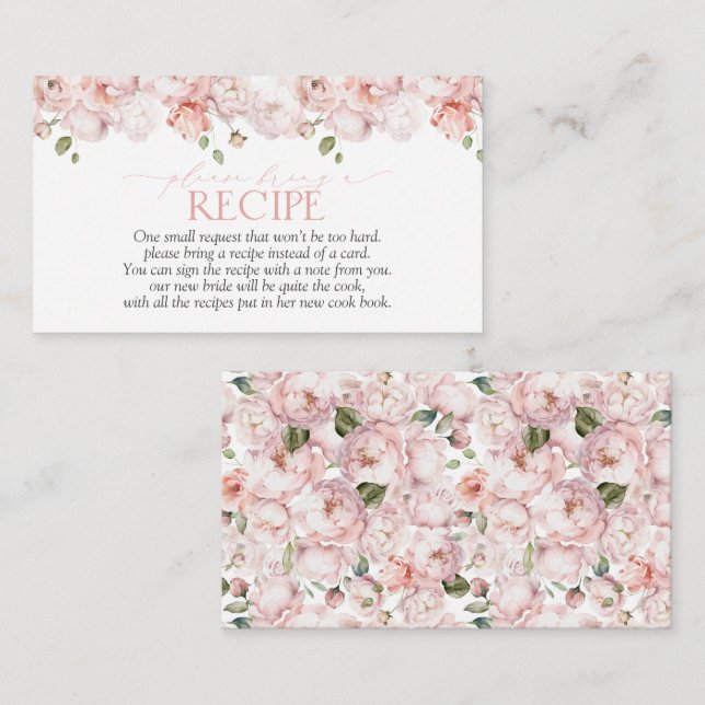 Carte D'accompagnement Fleurs De Jardin Roses Vierges S'Il Vous Plaît App (Devant / Derrière)