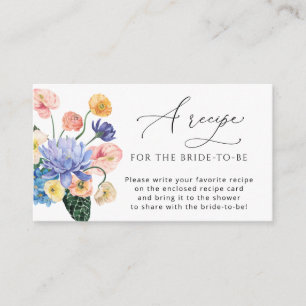 Carte D'accompagnement Fleurs De Jardin S'Il Vous Plaît Apporter Une Rece