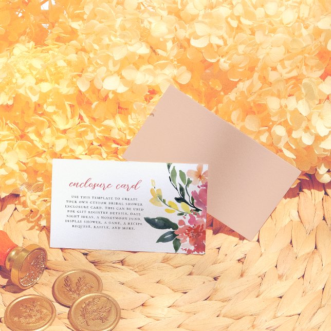 Carte D'accompagnement Fleurs de printemps modifiables Bloom Feuilles Sho (Créateur téléchargé)