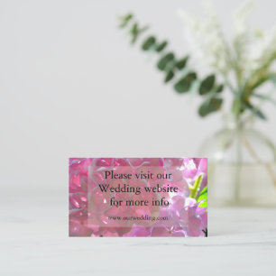 Carte D'accompagnement Fleurs florales bohèmes élégantes roses hydrangeas