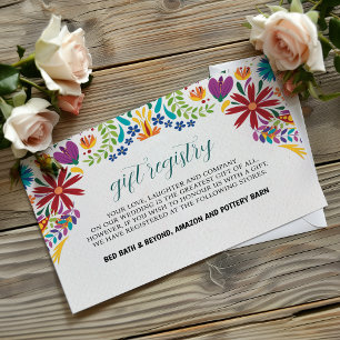 Carte D'accompagnement Fleurs Nuestra Boda mexicaines Mariage botanique