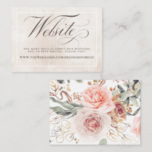 Carte D'accompagnement Fleurs Roses Rouges Élégant site de mariage