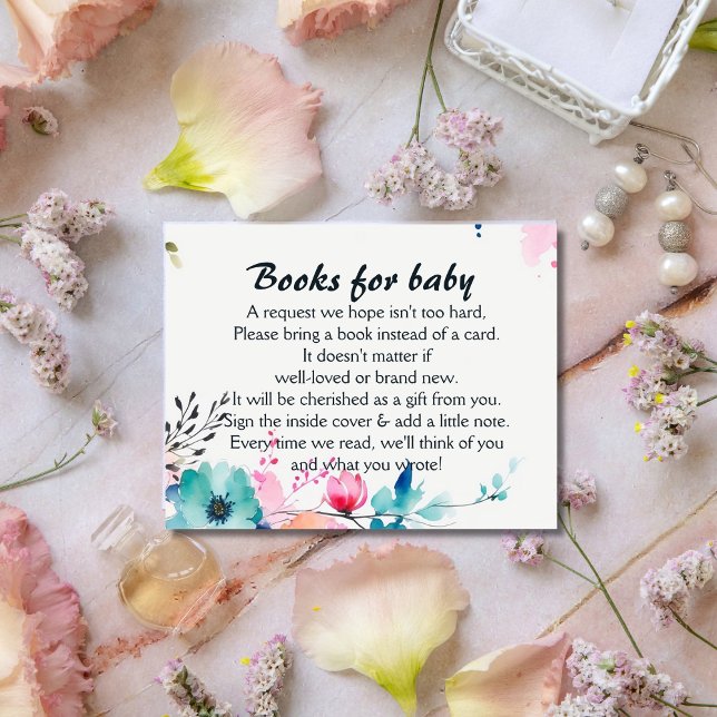 Carte D'accompagnement Fleurs sauvages d'aquarelle Blooming Baby Book Dem (Créateur téléchargé)