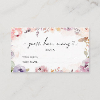 Carte D'accompagnement Fleurs sauvages devinez combien de baisers jeu nup