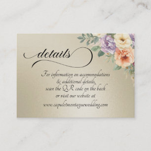 Carte D'accompagnement Fleurs sauvages printanières, QR Code - Blé