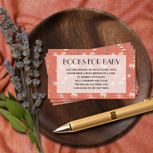 Carte D'accompagnement Fleurs sauvages sur Terracotta Baby Book Demande