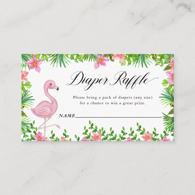 Carte D'accompagnement Fleurs tropicales Flamants roses roses de la couch (Devant)
