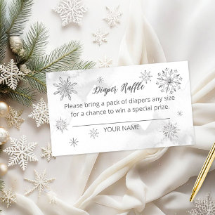 Carte D'accompagnement flocon de neige est sur le chemin Baby shower Déch