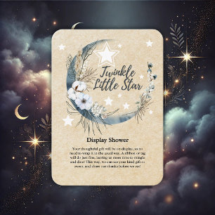 Carte D'accompagnement Floral Blanc Twinkle Petit Baby shower étoile