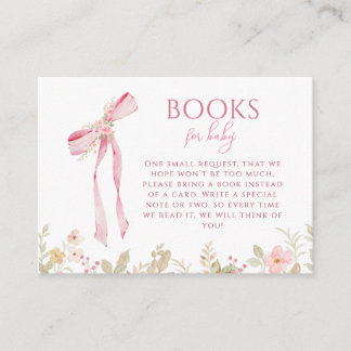 Carte D'accompagnement Floral Bow Elegant Flower Girl BOOKS FOR BABY