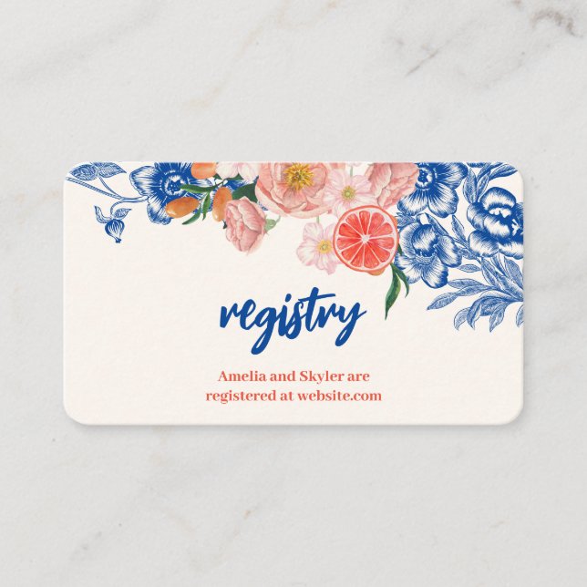 Carte D'accompagnement Floral C'est Amore Fête des mariées registre (Devant)