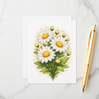 Carte D'accompagnement Floral Daisy Enclosure Card