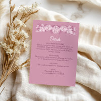 Floral Dusty Rose Blush Bourgogne Détails Mariage