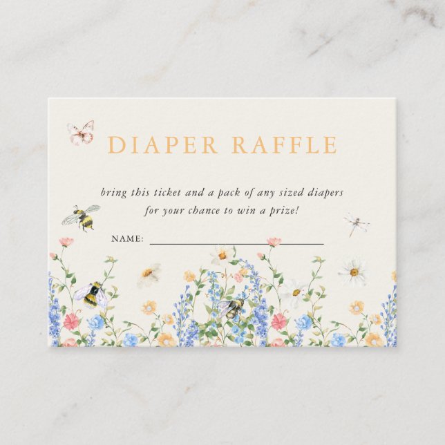 Carte D'accompagnement Floral Fleur sauvage Bumble Bee | Fromage de couch (Devant)