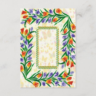 Carte D'accompagnement floral frame