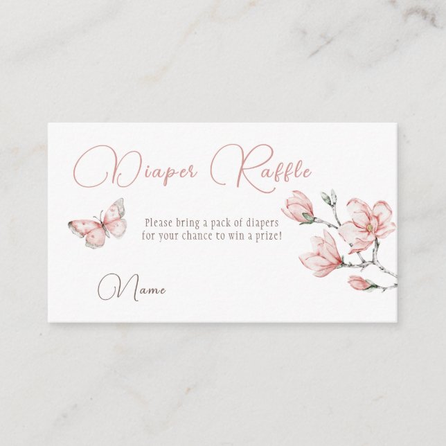Carte D'accompagnement Floral Magnolia Baby shower Déchets Jeu (Devant)