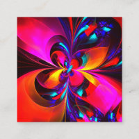 Floral moderne Art Abstrait Rouge Bleu Motif #07