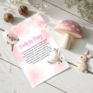 Carte D'accompagnement Floral Woodland Animals Livres pour Baby Card
