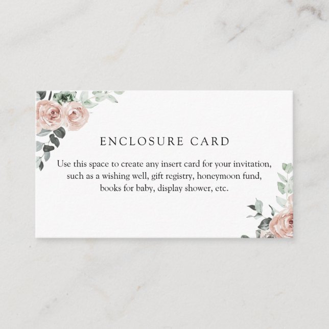 Carte d'accompagnement florale pour brunch et cham (Devant)