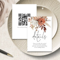 Florales en terre cuite rustique QR Code Détails d