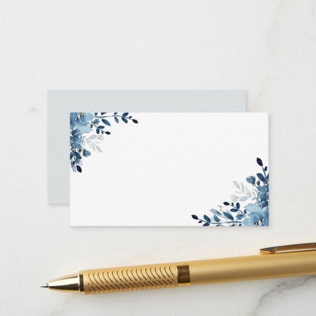 Carte D'accompagnement Flore de la marine bleue Dusty (Devant/Arrière en situation)
