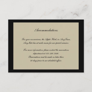 Carte D'accompagnement Flore noire et crème Mariage incorporé Insertion