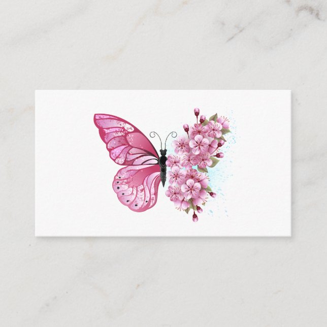 Carte D'accompagnement Flower Butterfly (Devant)