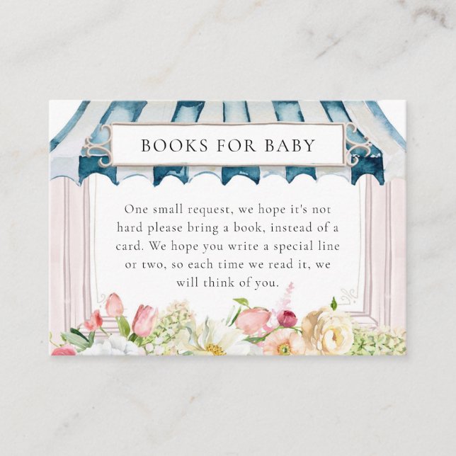 Carte D'accompagnement Flower Garden Baby shower Livres pour bébé (Devant)