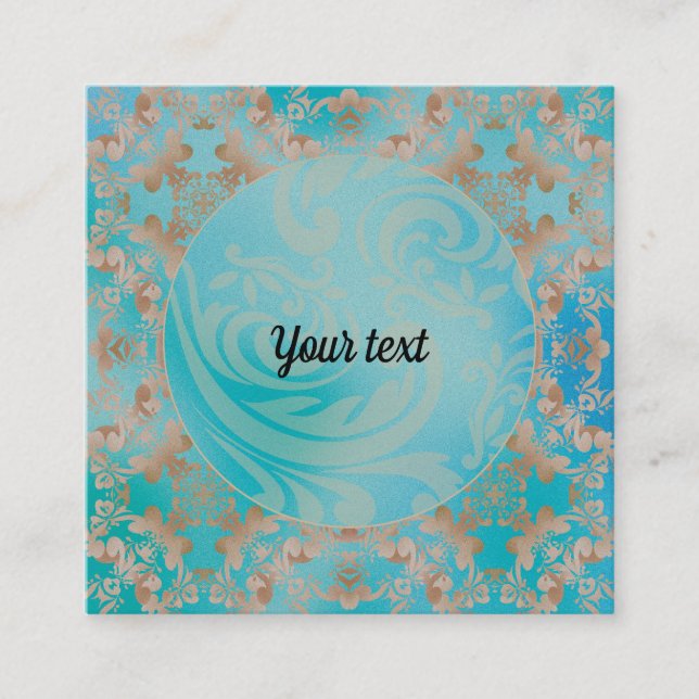 Carte D'accompagnement flowers blue (Devant)