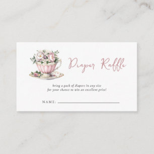 Carte D'accompagnement Flush Gold Tea Party Baby shower Déchets Raffle