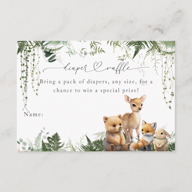 Carte D'accompagnement Foie de Baby shower neutre pour les animaux des bo (Devant)
