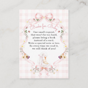 Carte D'accompagnement Folle Oie Editable Baby Shower Arc Rose