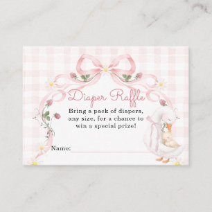 Carte D'accompagnement Folle Oie Editable Baby Shower Arc Rose