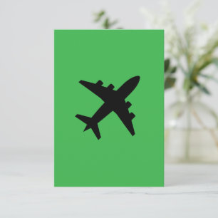Carte D'accompagnement Fond Vert Moderne Design Néon Minimaliste
