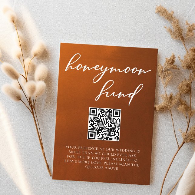 Carte D'accompagnement Fonds pour la lune de miel des Mariages d'automne  (Créateur téléchargé)