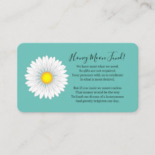 Carte D'accompagnement Fonds turquoise Pretty Little Daisy Honeymoon