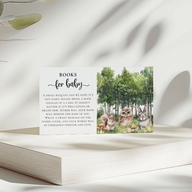 Carte D'accompagnement Forest Adventure Baby shower Book For Baby (Créateur téléchargé)