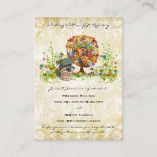 Carte D'accompagnement Forest Tree Wishing Well, Website Cadeau Registry