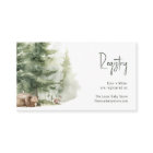 Forest Woodland Animals Baby Registry